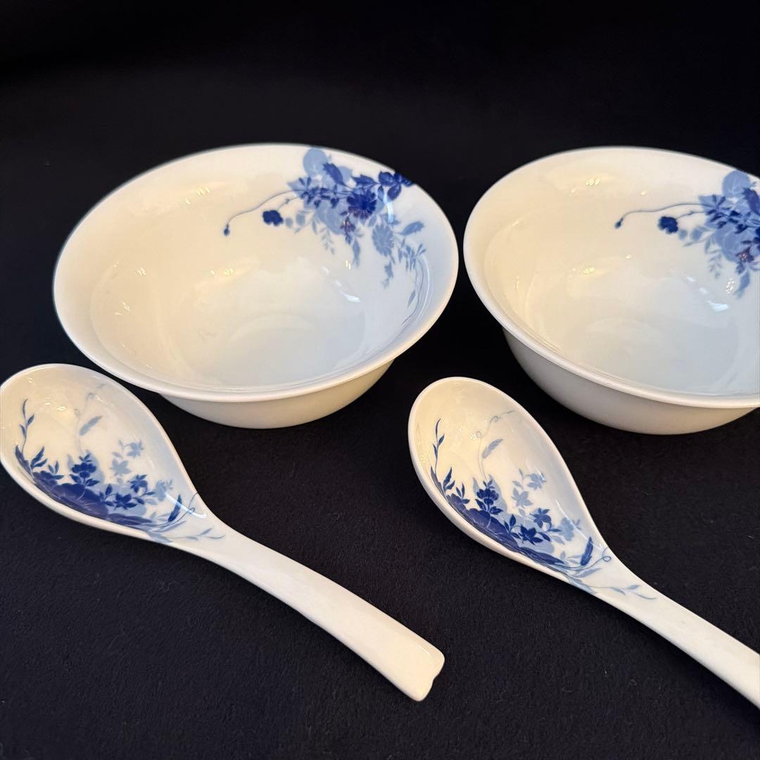 ロイヤルコペンハーゲン スープ椀　ボウル　れんげ　ペア