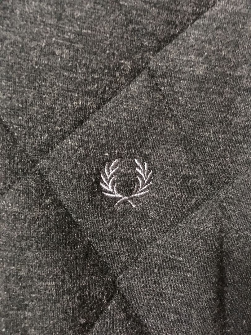 FRED PERRY フレッドペリー　肉厚Pコート　ワンポイント刺繍　グレー
