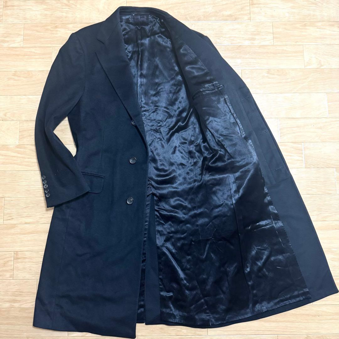 GUCCI トムフォード期 チェスターコート 50サイズ 比翼ボタン 黒