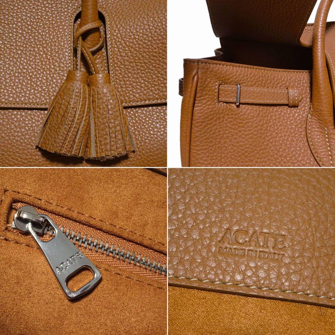 ACATE OSTRO-S シュリンクレザー フラップ ボストンバッグ20.3万