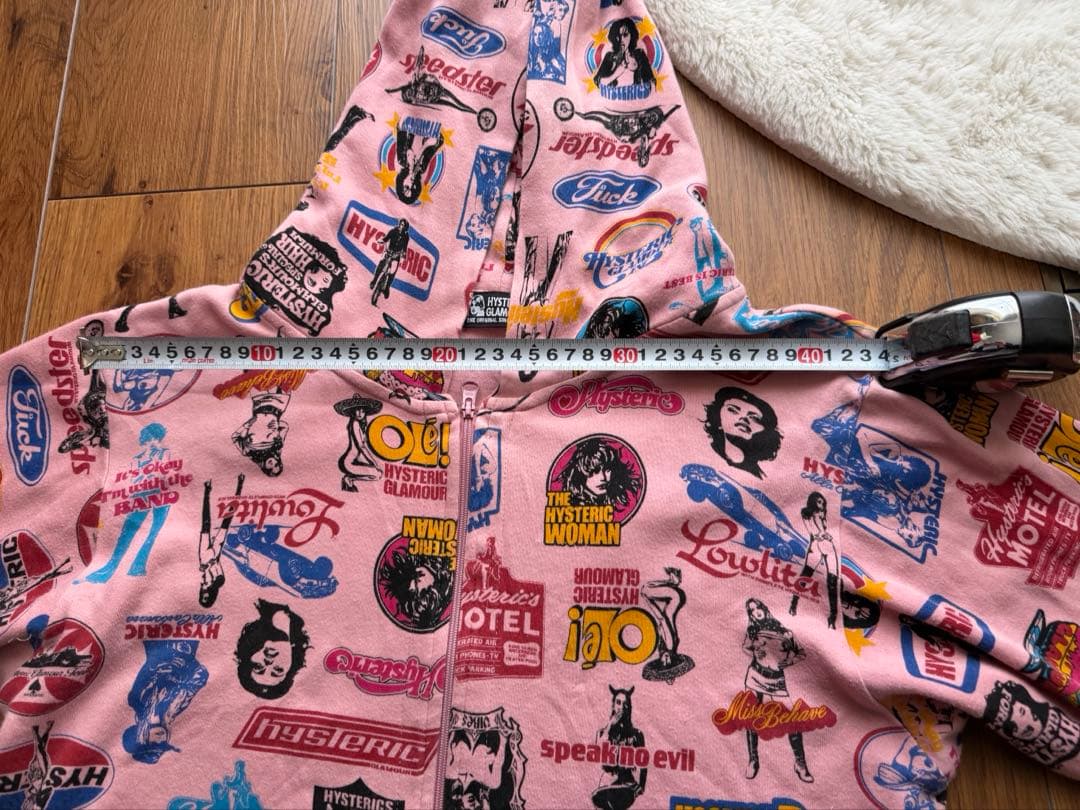 ヒステリックグラマー　ガールロゴ　総柄パーカー