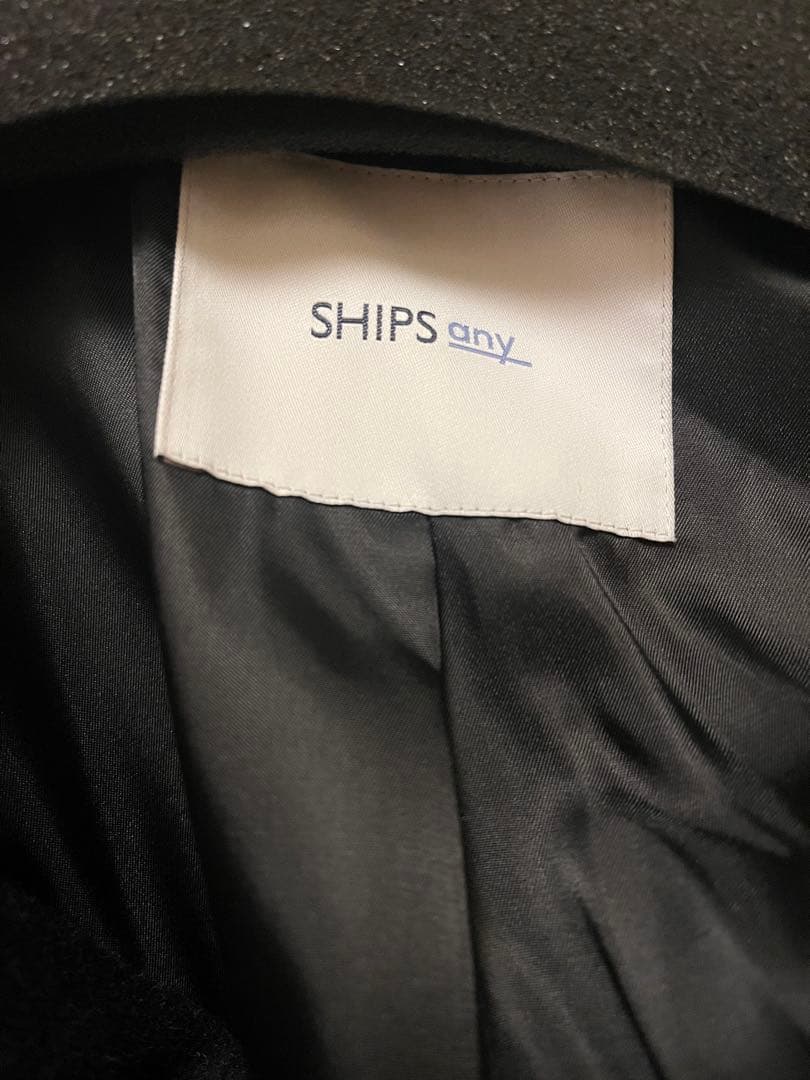 SHIPS any バルマカーン コート 25AW ブラック　リバーコート