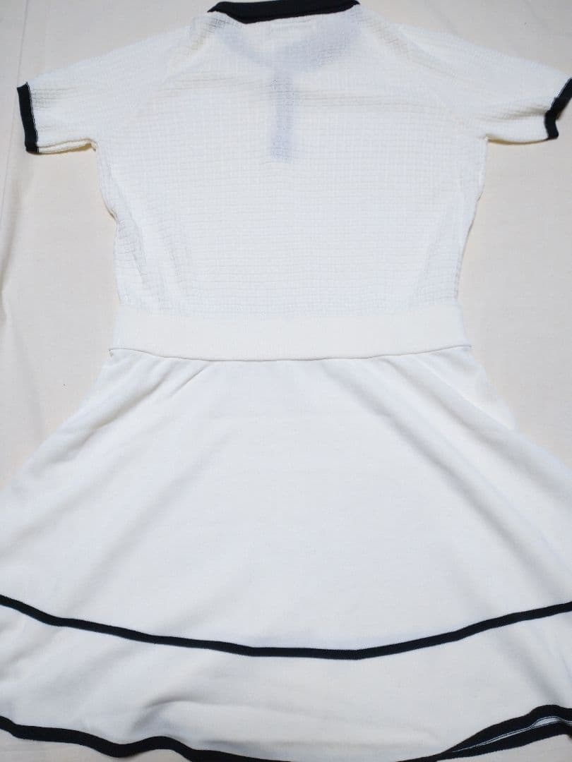 ホワイト 半袖 ワンピース musports ゴルフウェア レディース 40