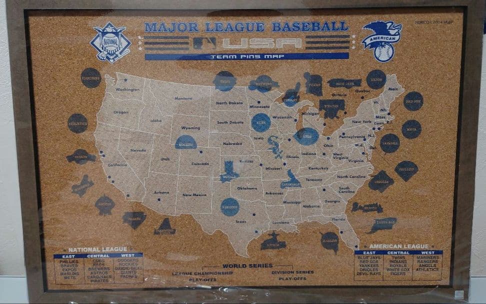 USA メジャーリーグベースボール 【TEAM PINS MAP】