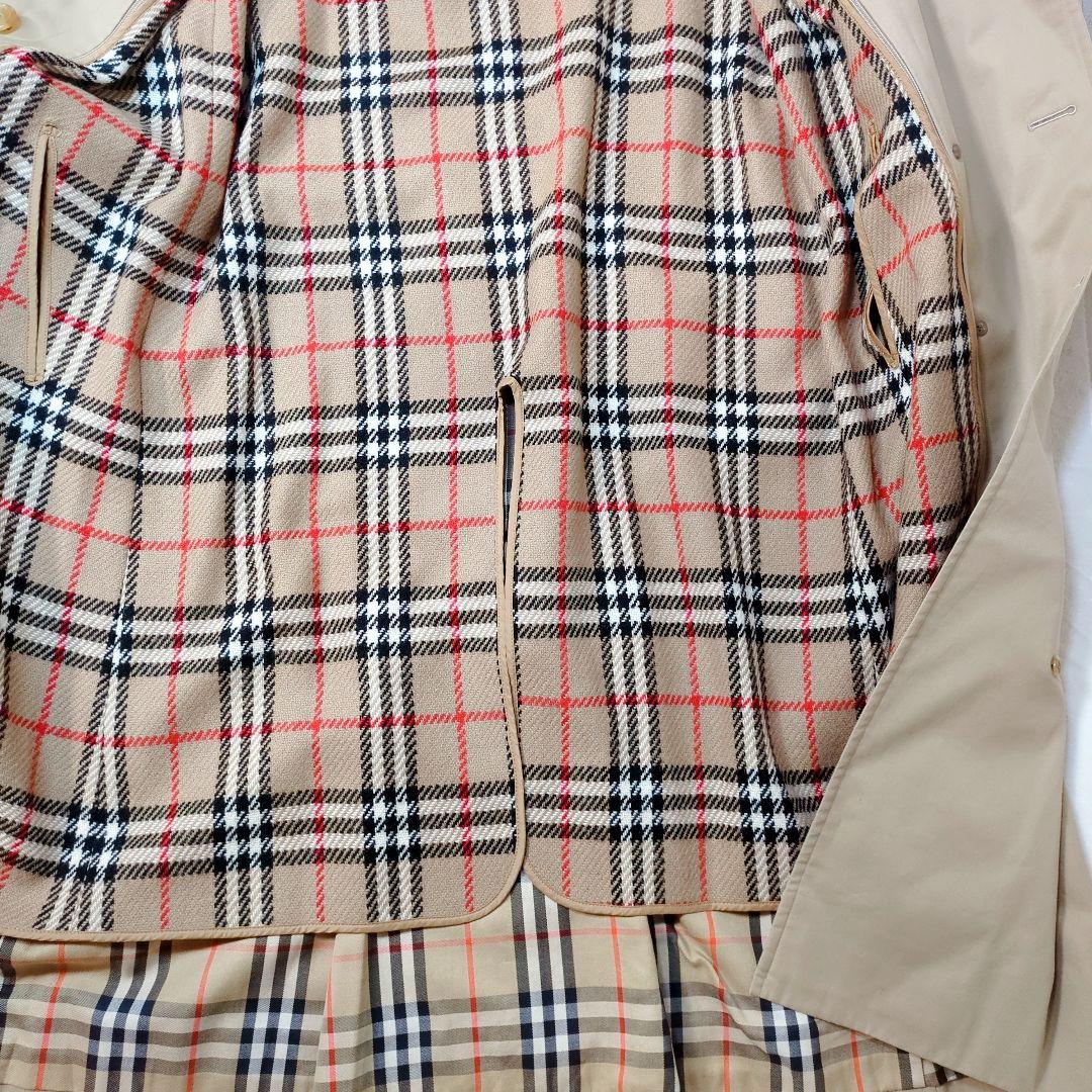 【良品 】バーバリーズ トレンチコート 白タグ ベルト ライナー ノバチェック