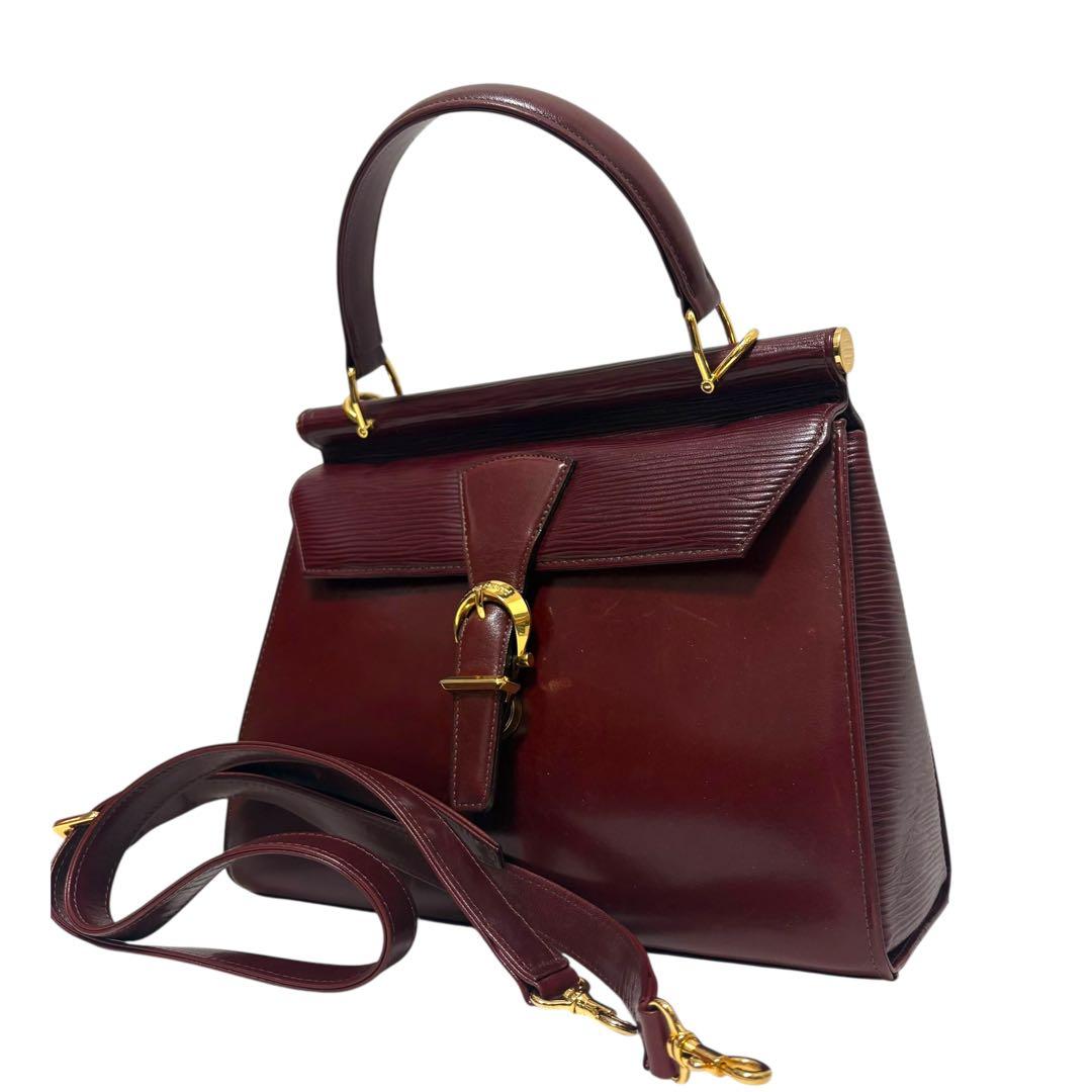 【美品✨】ヴァレンティノガラヴァーニ ハンドバッグ 2way レザー ボルドー