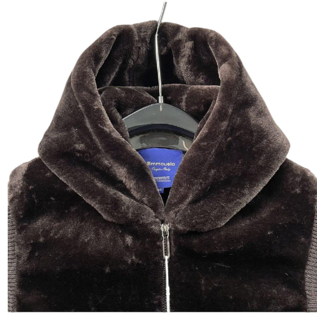 ミンクカシミヤ混　ファーベスト 　Emmauela　ミラノ　男女兼用　2XL
