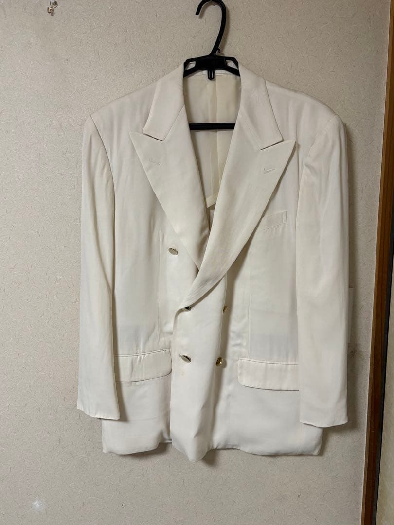 コムデギャルソン オムプリュス 白ダブルジャケット S