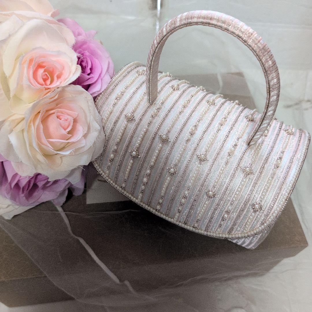 和装バック＆草履セット　成人式　振袖　ビーズ付　超美品