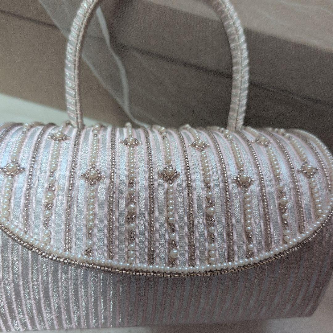 和装バック＆草履セット　成人式　振袖　ビーズ付　超美品