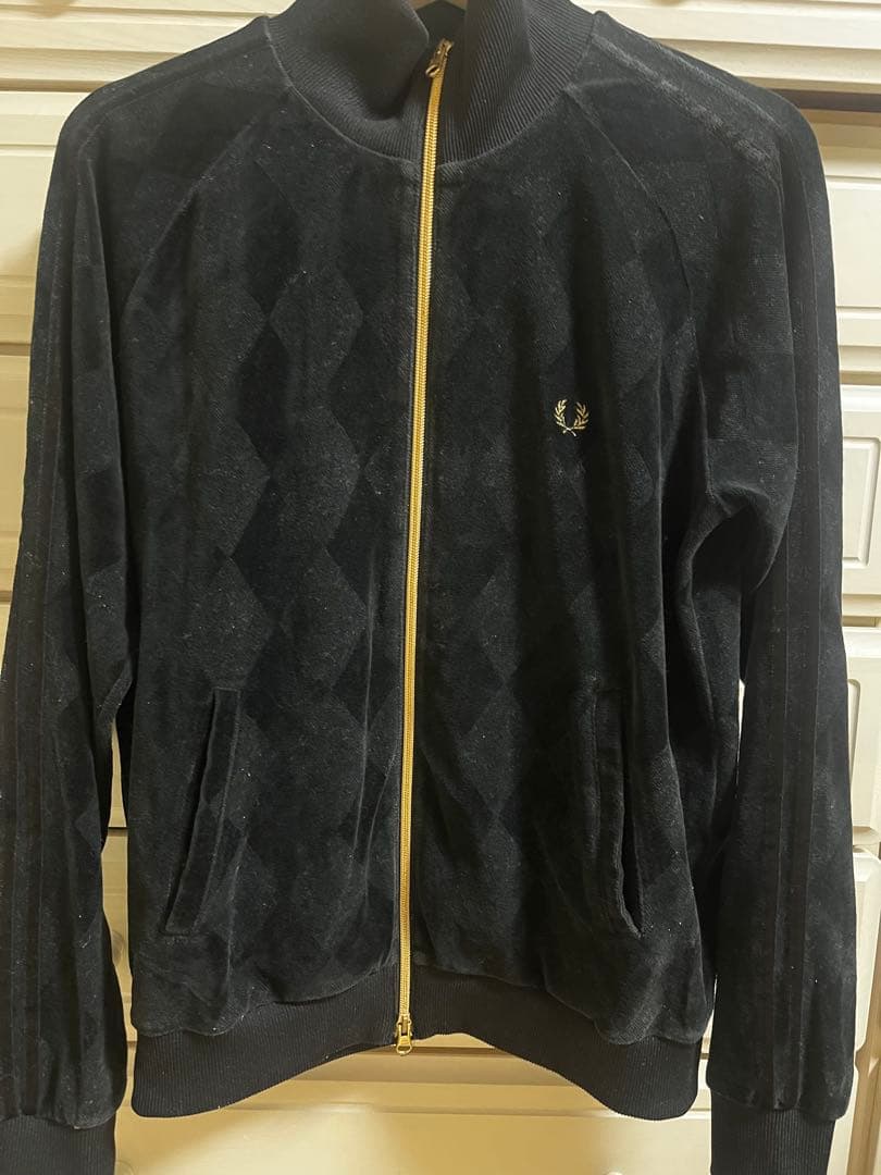 FRED PERRY ブラック ジャージ L ベロア