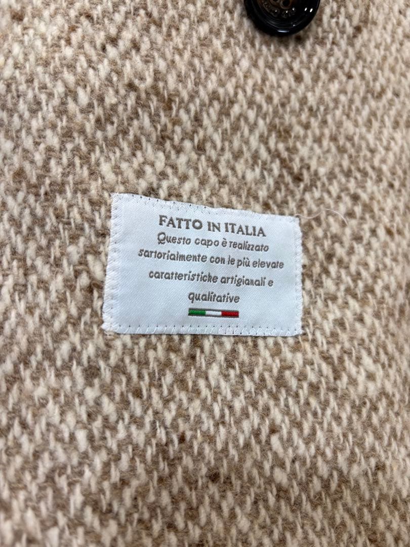 未使用に近いFUGATO ウールツイード　ダブルブレスト　チェスターコート　54