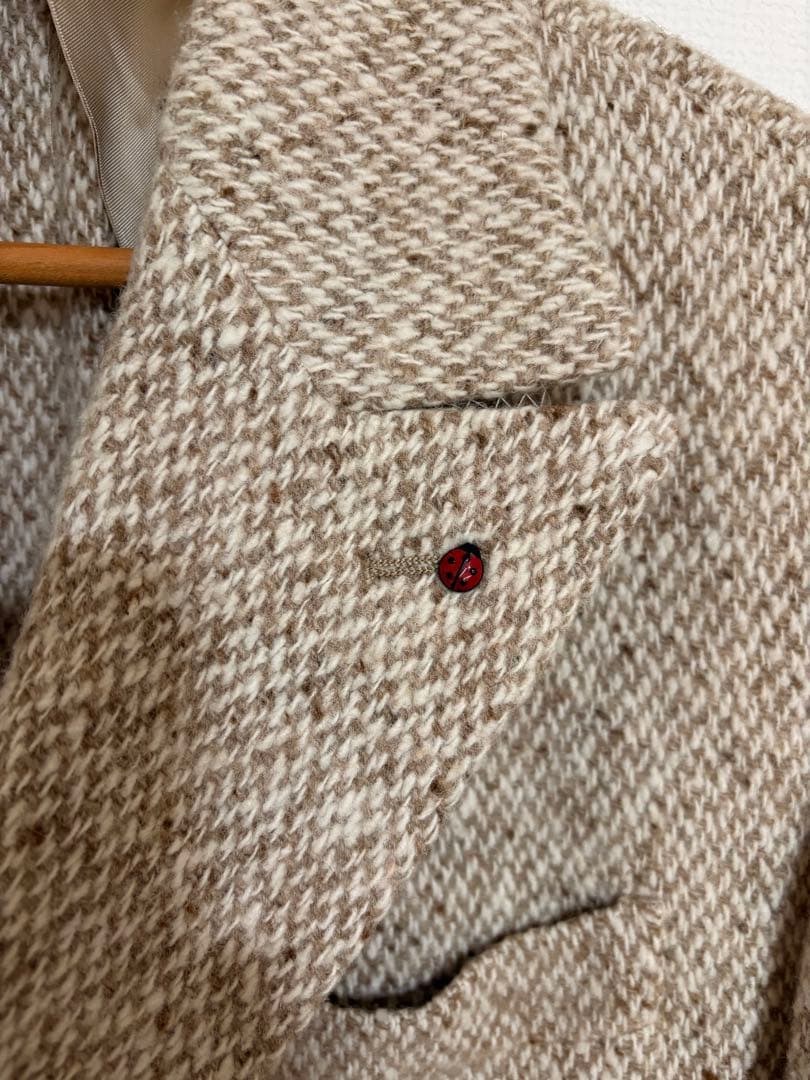 未使用に近いFUGATO ウールツイード　ダブルブレスト　チェスターコート　54