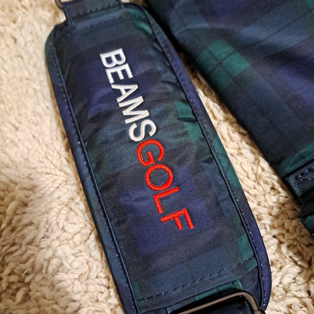 BEAMS GOLF クラブケース、 ネイビー・グリーンチェック