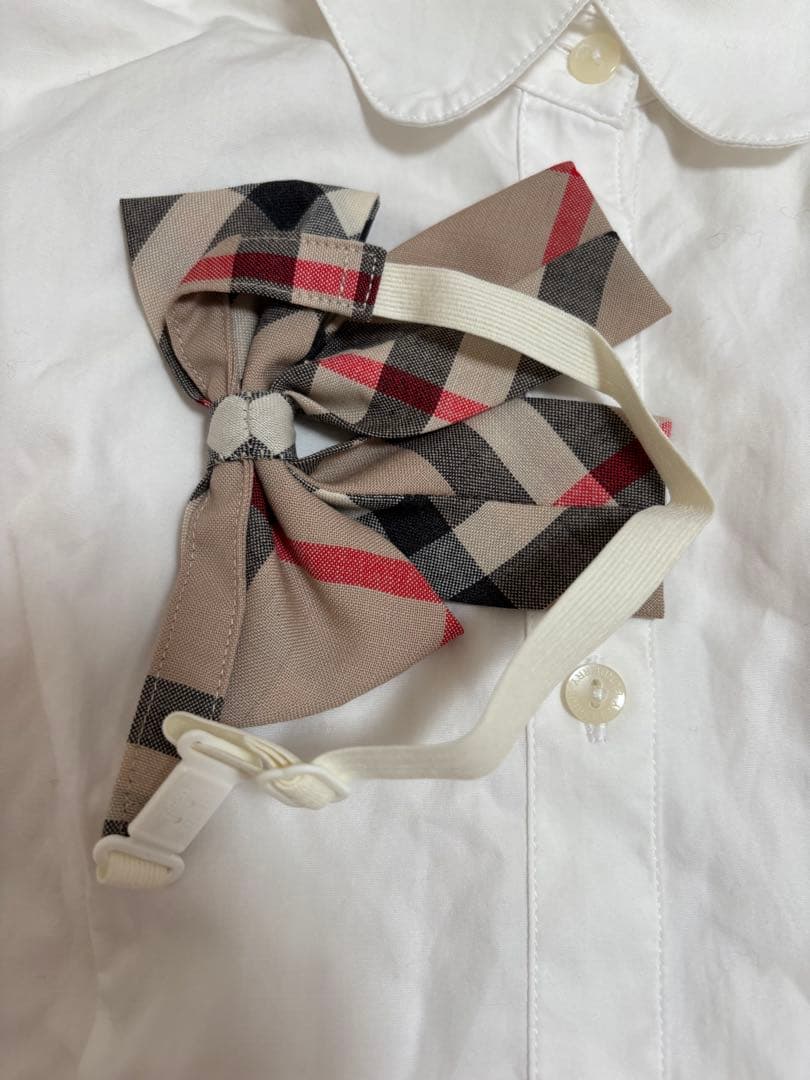 BURBERRY バーバリー シャツ ブラウス　ノバチェック リボンタイ 160