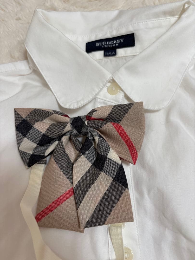 BURBERRY バーバリー シャツ ブラウス　ノバチェック リボンタイ 160