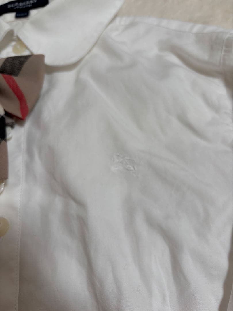 BURBERRY バーバリー シャツ ブラウス　ノバチェック リボンタイ 160