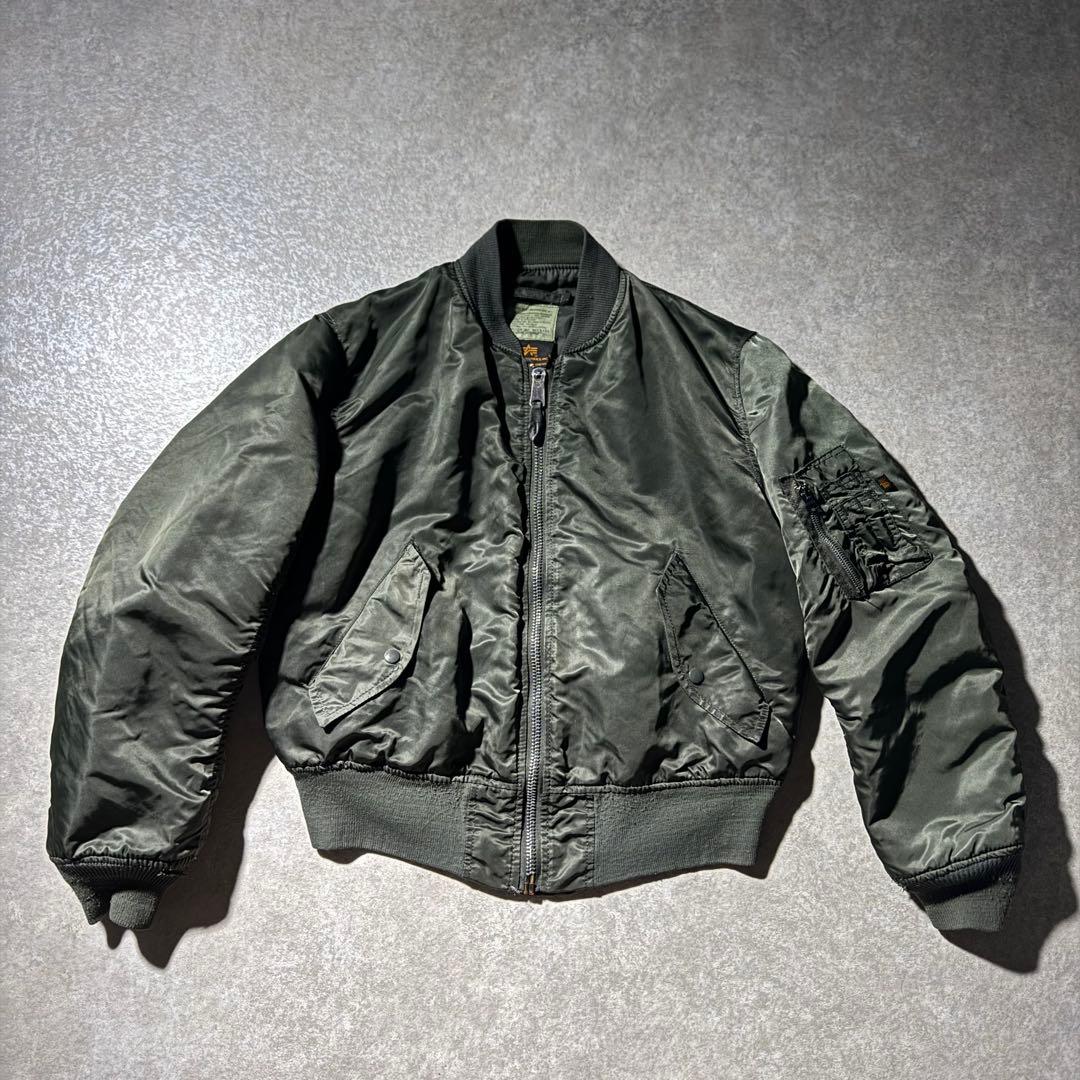 激渋 90s USA製 ALPHA \"GROUND CREW\" MA-1 MA1