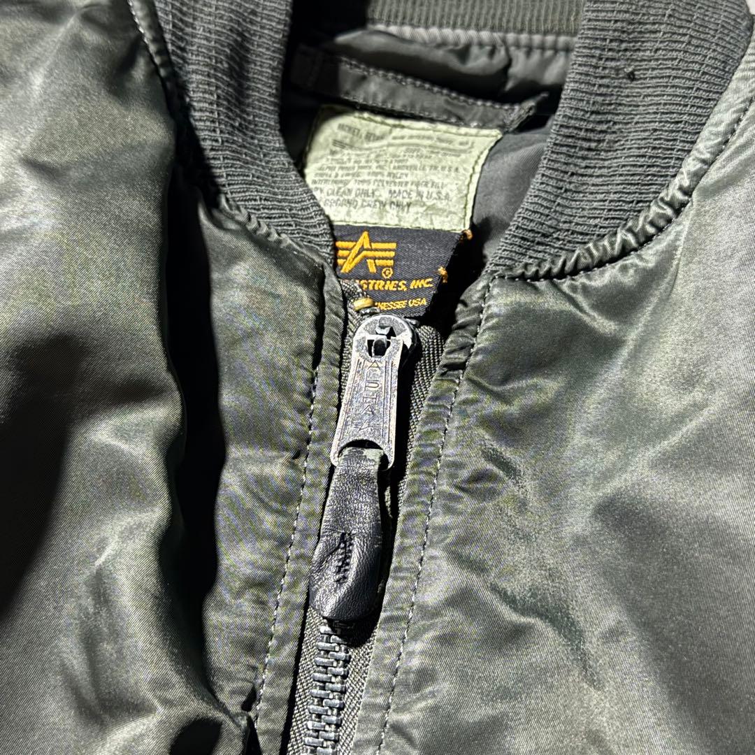 激渋 90s USA製 ALPHA \"GROUND CREW\" MA-1 MA1