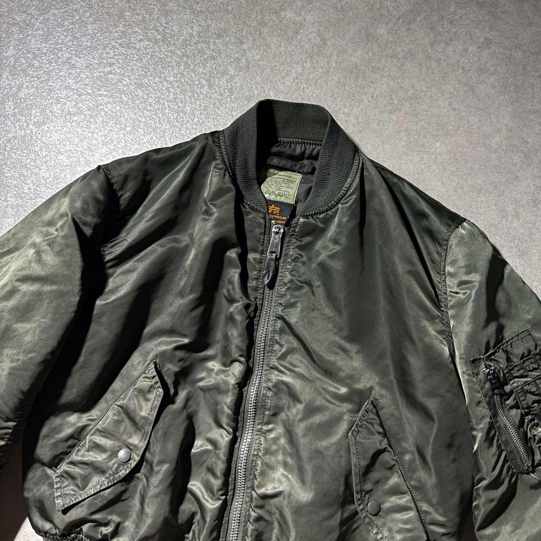 激渋 90s USA製 ALPHA \"GROUND CREW\" MA-1 MA1