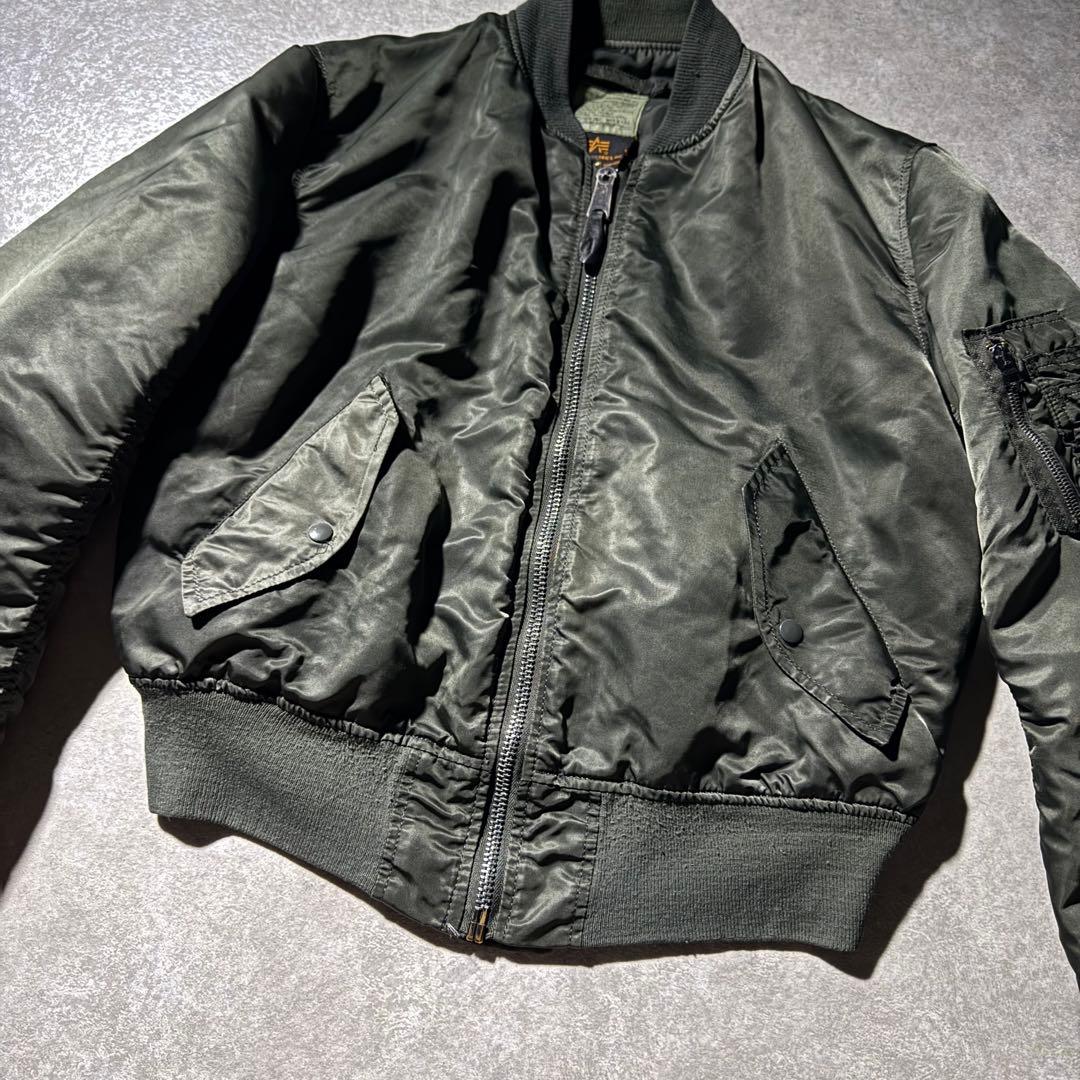 激渋 90s USA製 ALPHA \"GROUND CREW\" MA-1 MA1