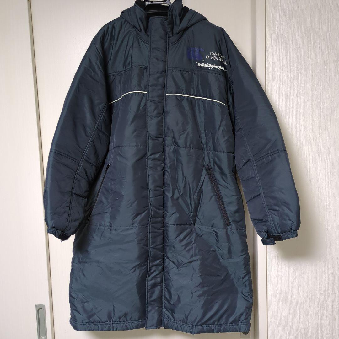 【稀少サイズ4L】CANTERBURY 着脱フード付きネイビー ベンチコート