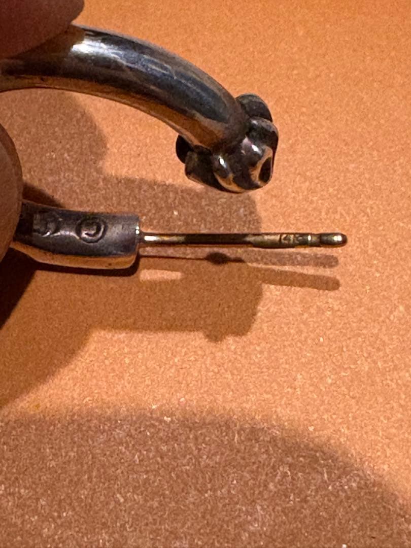 CHROME HEARTS HOOP PLAIN フープピアス　インボイスあり