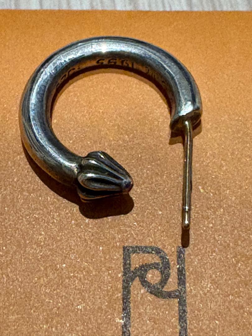 CHROME HEARTS HOOP PLAIN フープピアス　インボイスあり
