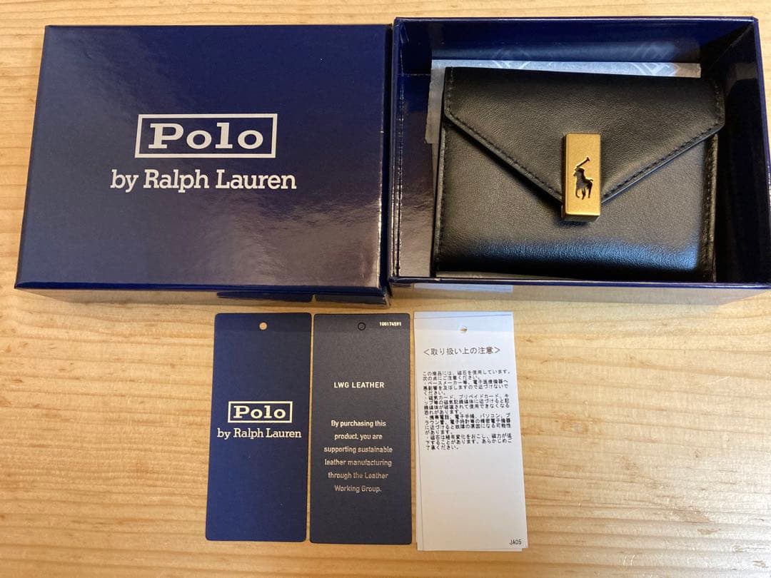 Ralph Lauren カードケース　ミニ財布　革小物　黒