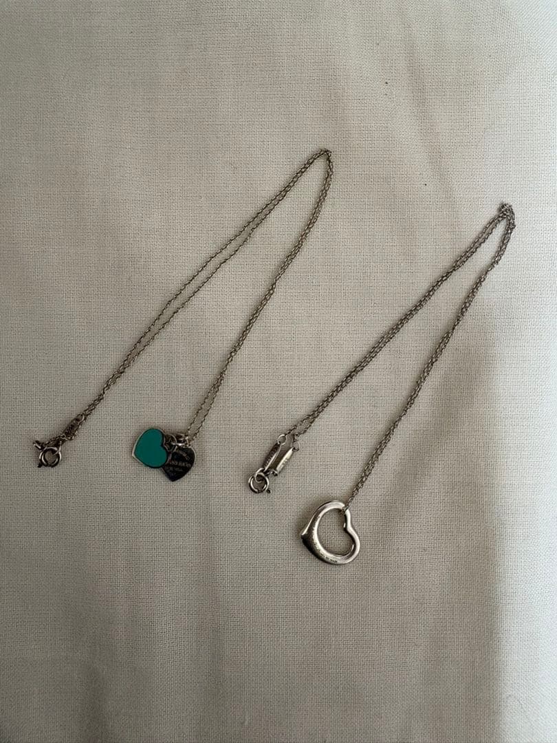 リターン トゥ ティファニー ミニ ハート ダブル タグ ネックレス2個 袋付き