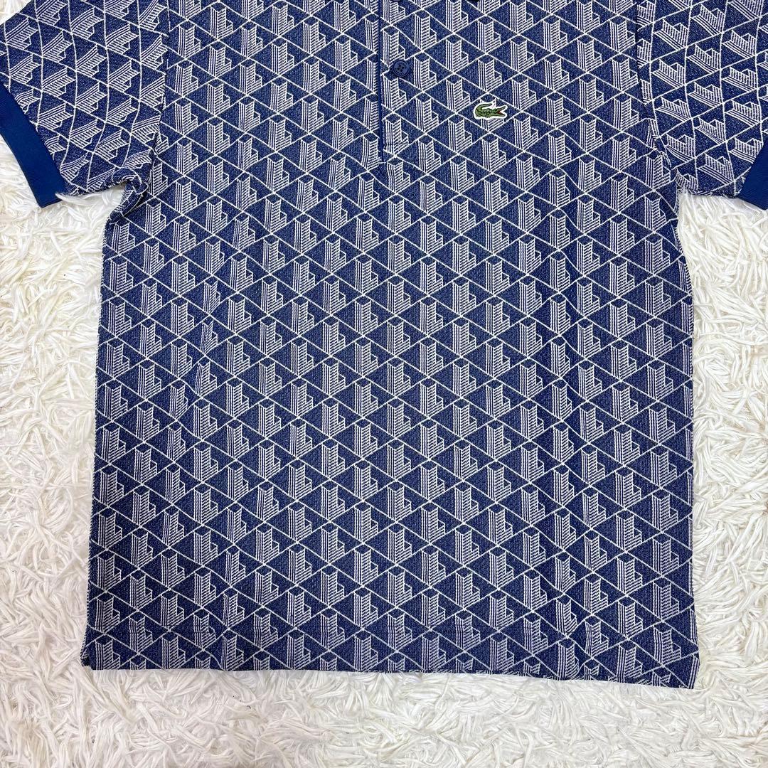美品 LACOSTE ラコステ モノグラム 半袖ポロシャツ Mサイズ相当