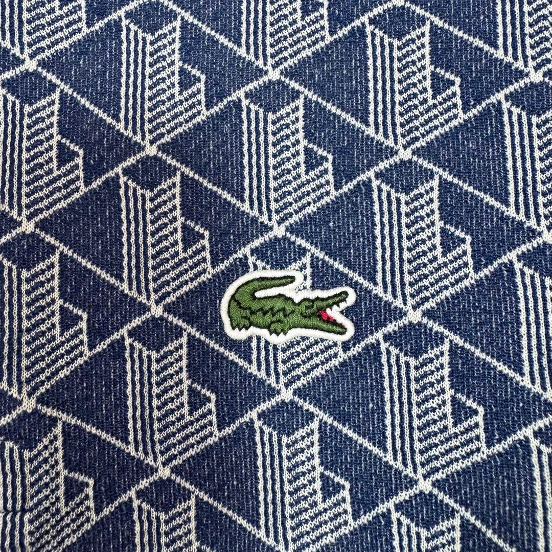 美品 LACOSTE ラコステ モノグラム 半袖ポロシャツ Mサイズ相当