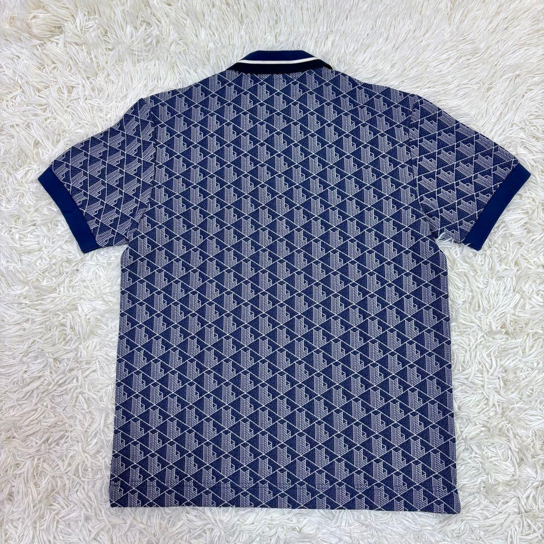 美品 LACOSTE ラコステ モノグラム 半袖ポロシャツ Mサイズ相当