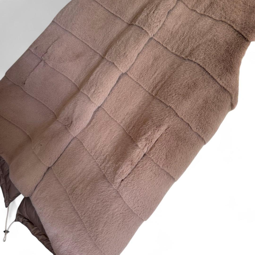 未使用 LOU ANDREA ふわふわファーダウンベスト リバーシブル