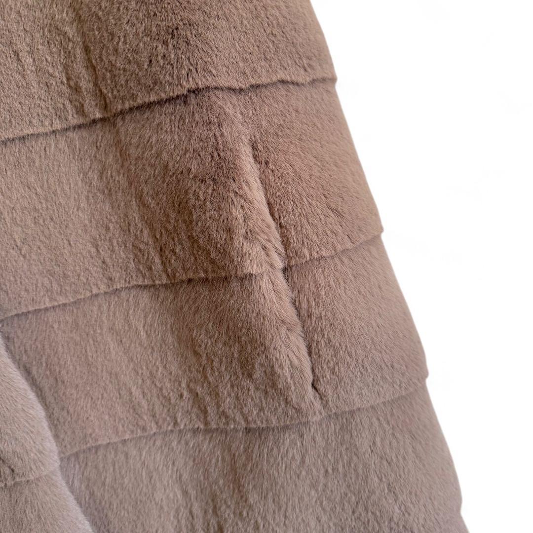 未使用 LOU ANDREA ふわふわファーダウンベスト リバーシブル