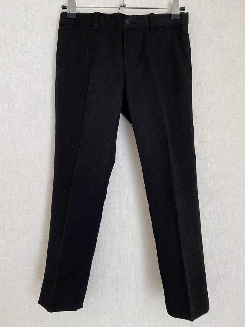 CHOPIN 黒ピンストライプ スリーピースロングパンツスーツ 120サイズ