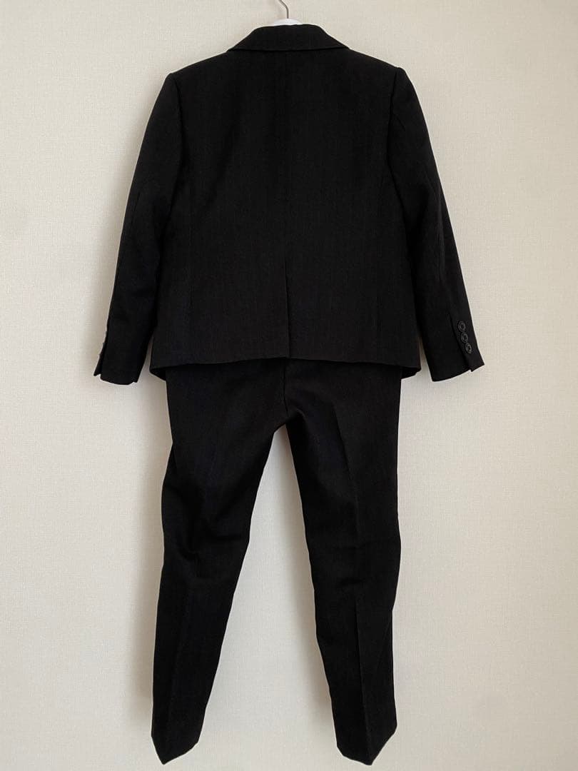 CHOPIN 黒ピンストライプ スリーピースロングパンツスーツ 120サイズ