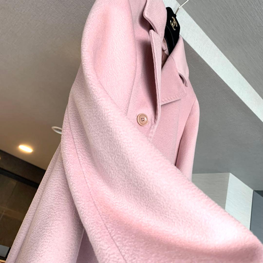 新品同様‼️マックスマーラ 艶感美しい ピュアウール100% ベルテットコート