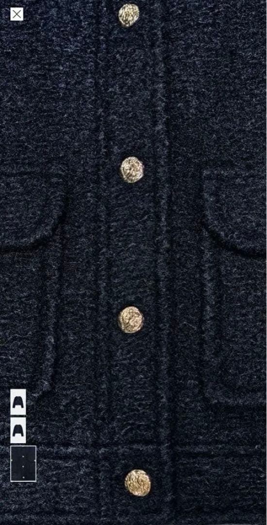 今期　zara ブークレジャケット　ネイビー　　Ｍ