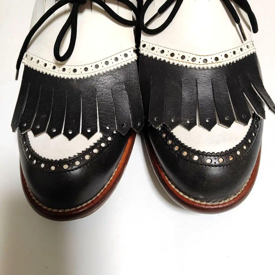 ウォルター.ジェヌイン　ゴルフシューズ　HELEN MEN ブラック-ホワイト