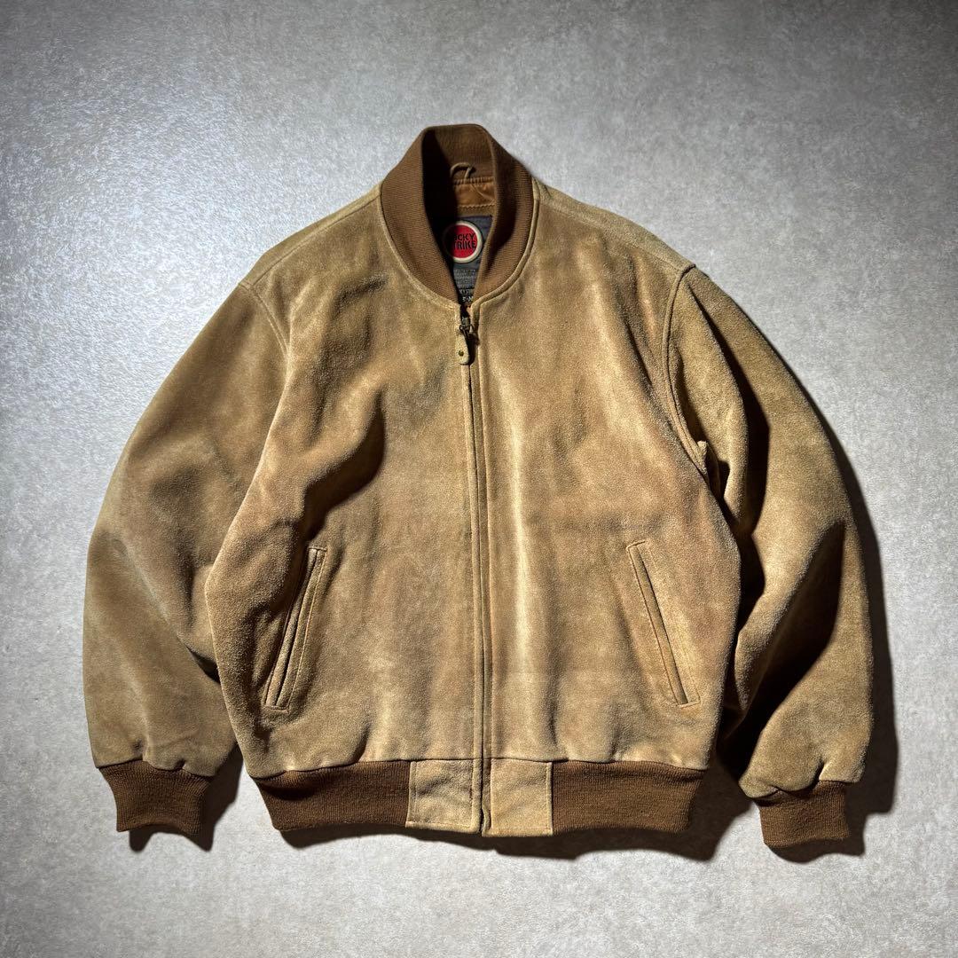 90s LUCKY STRIKE suède MA1 bomber jacket