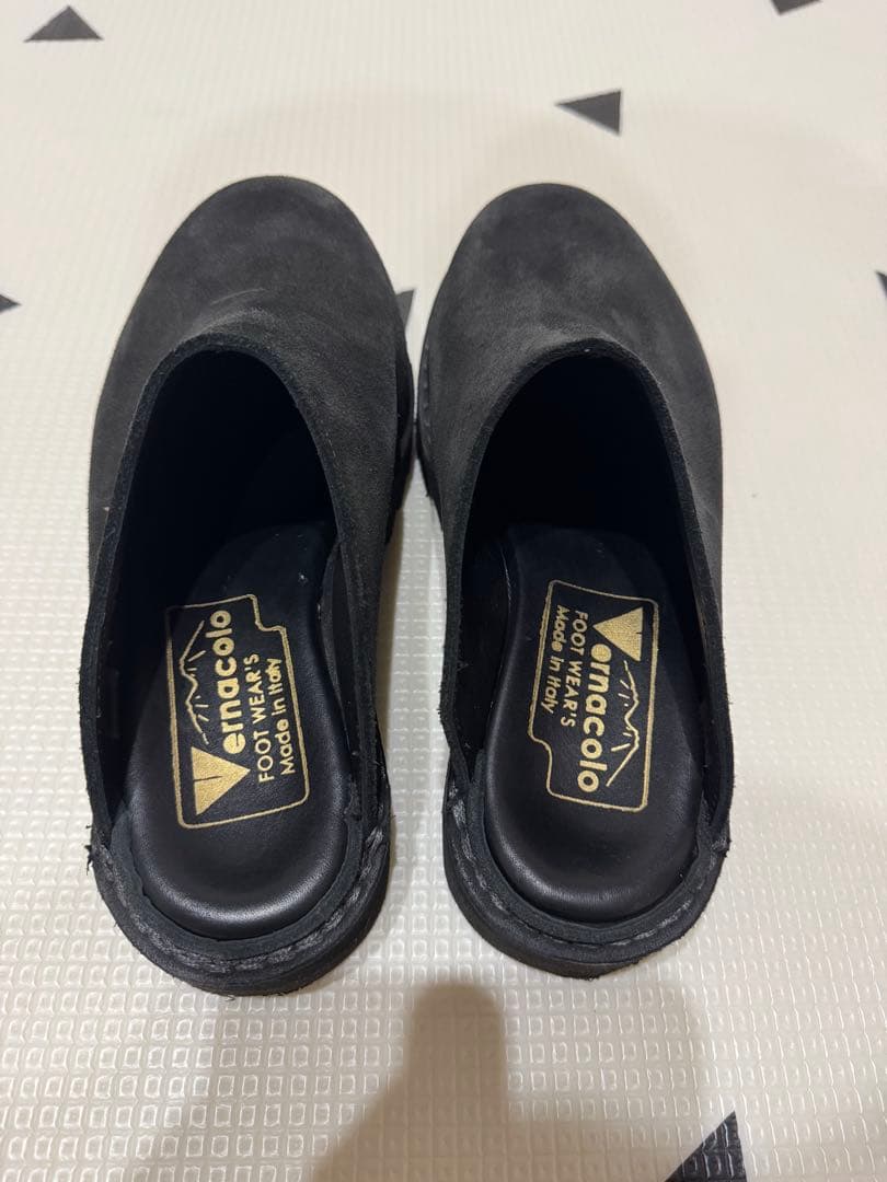 Vernacolo スエード ブラック 黒 42 サボ