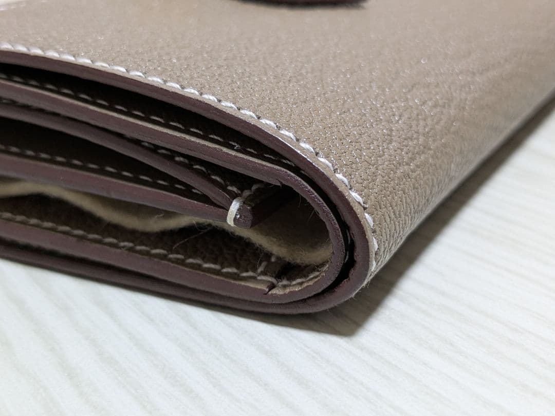 HERMES ベアン コンビネ シェーブルエトゥープ ゴールド金具 B刻印