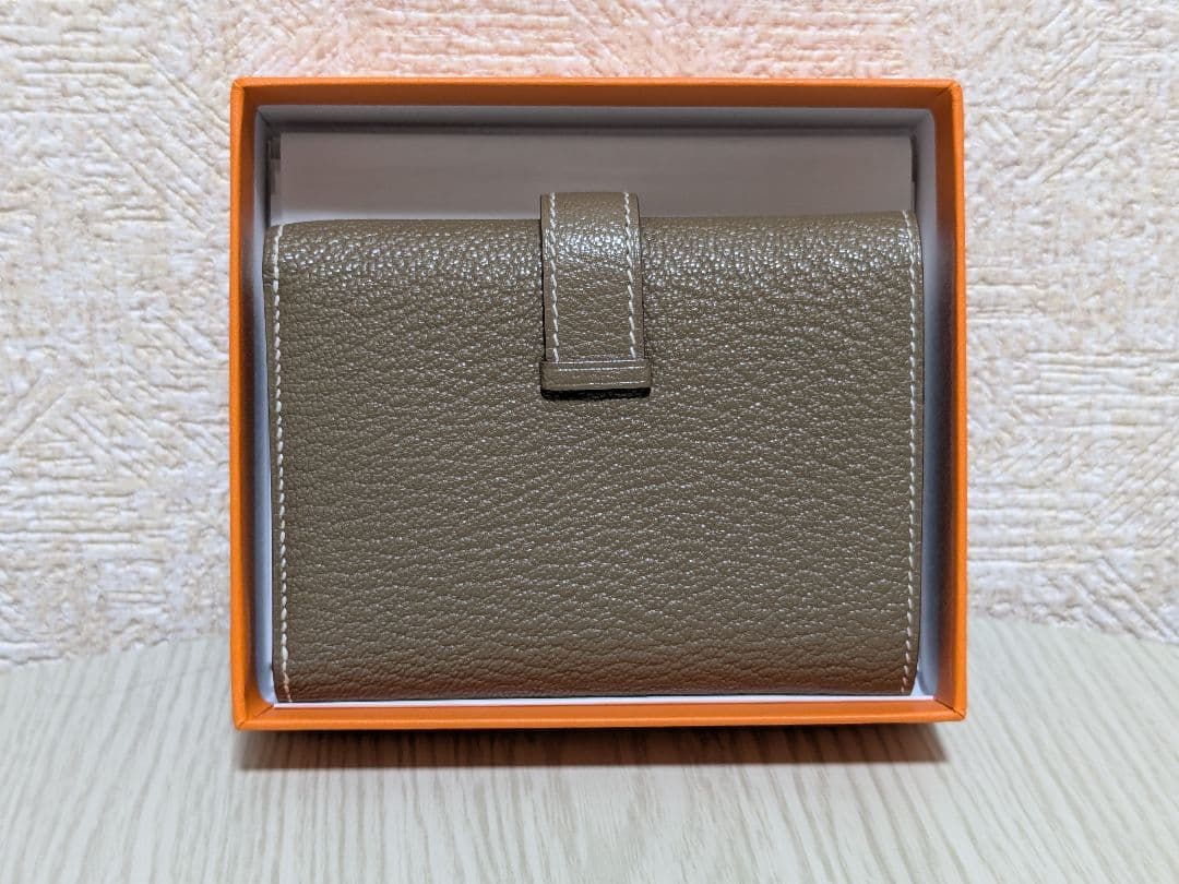 HERMES ベアン コンビネ シェーブルエトゥープ ゴールド金具 B刻印