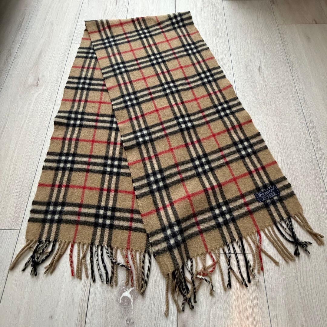 美品✨BURBERRYS カシミヤ100% マフラー ノバチェック　英国製