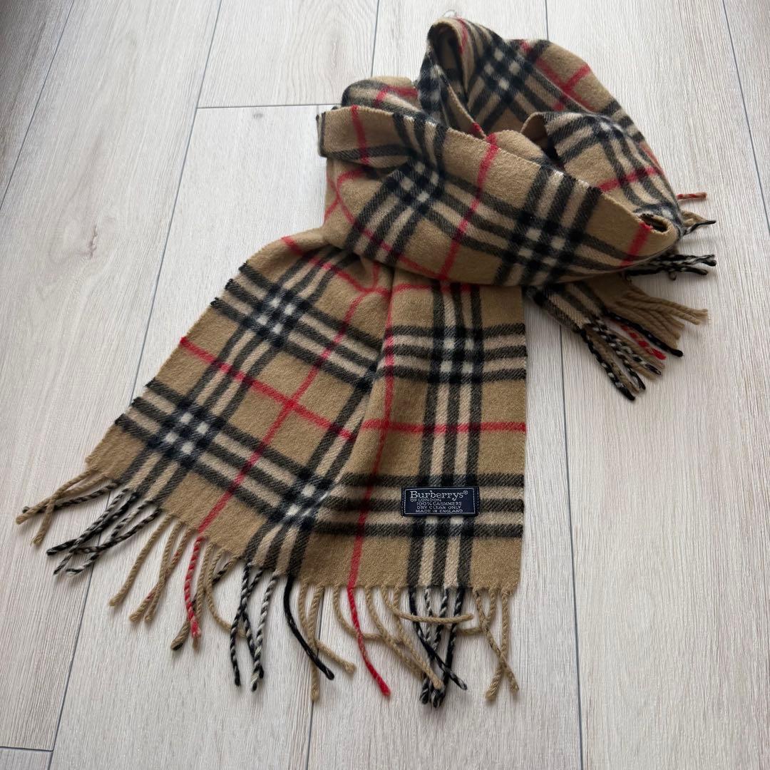 美品✨BURBERRYS カシミヤ100% マフラー ノバチェック　英国製