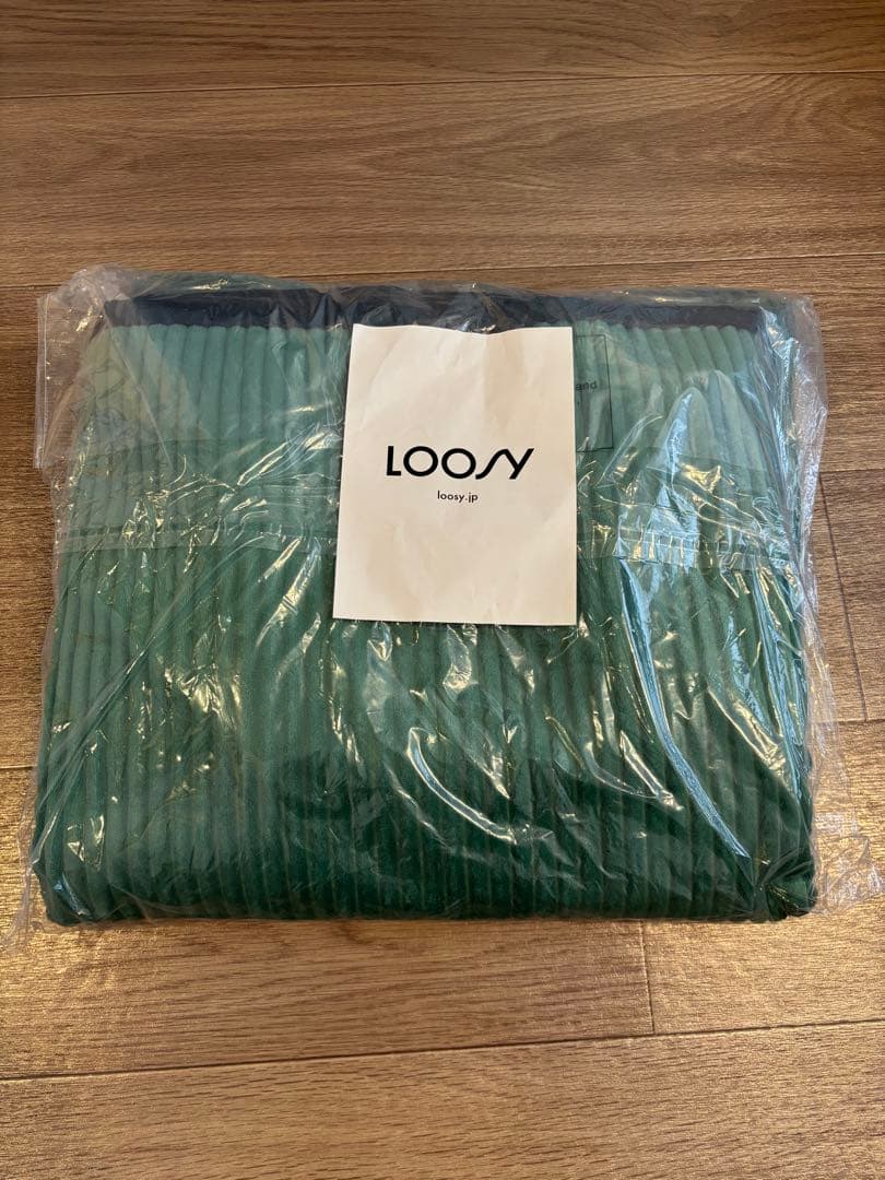 HUGME 1人掛けビーズソファ 付替カバー グリーン　LOOSY