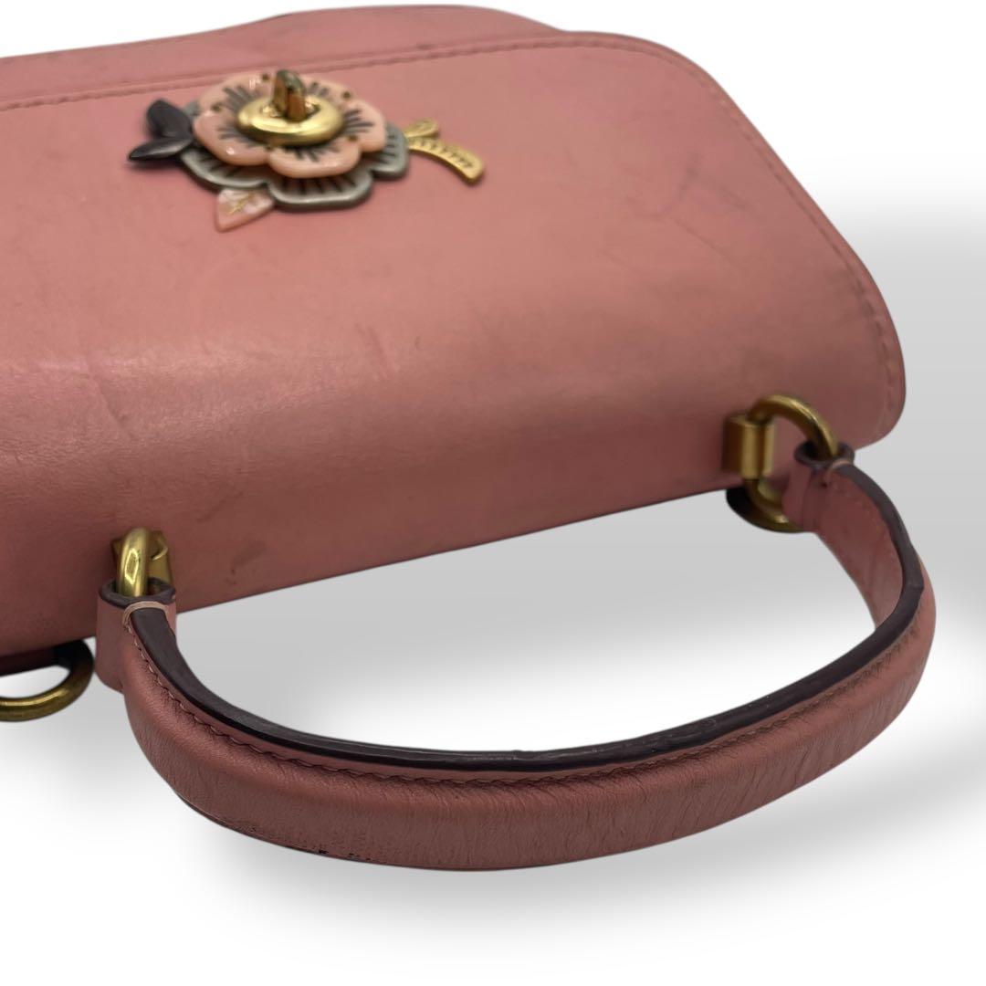 バッグ Coach Tea Rose Chain Shoulder Bag