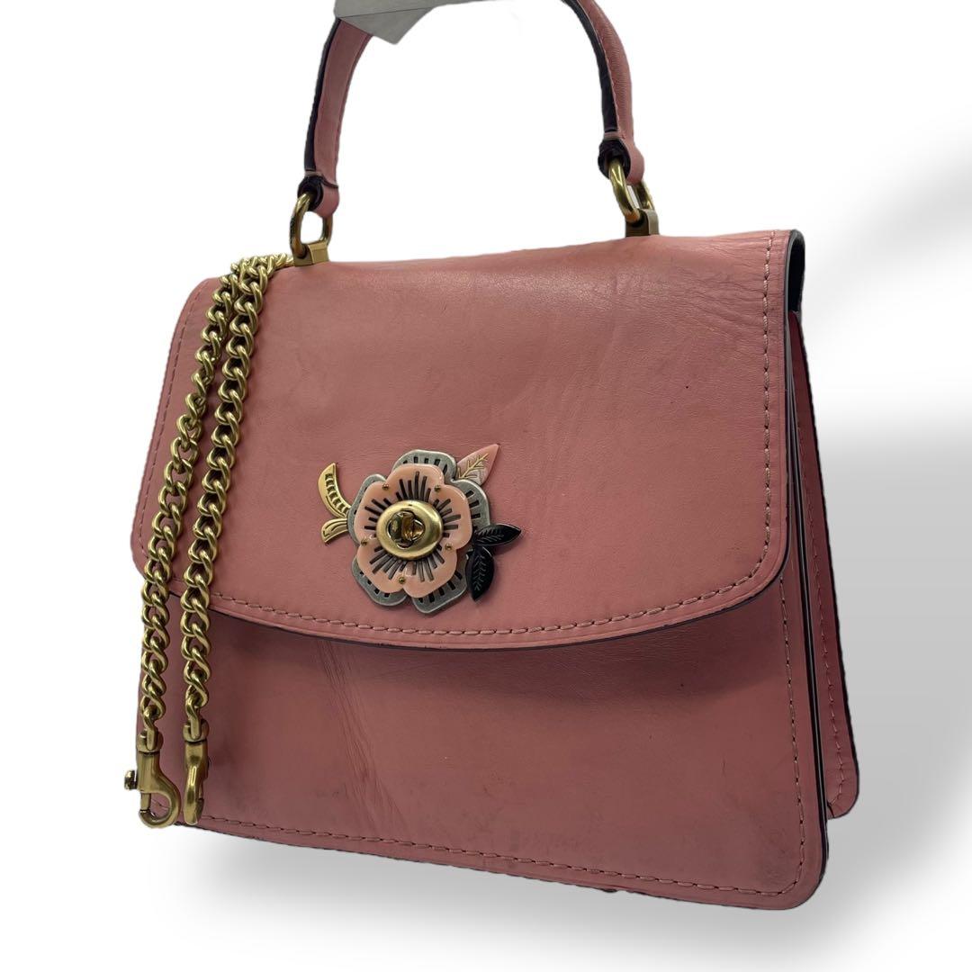 バッグ Coach Tea Rose Chain Shoulder Bag