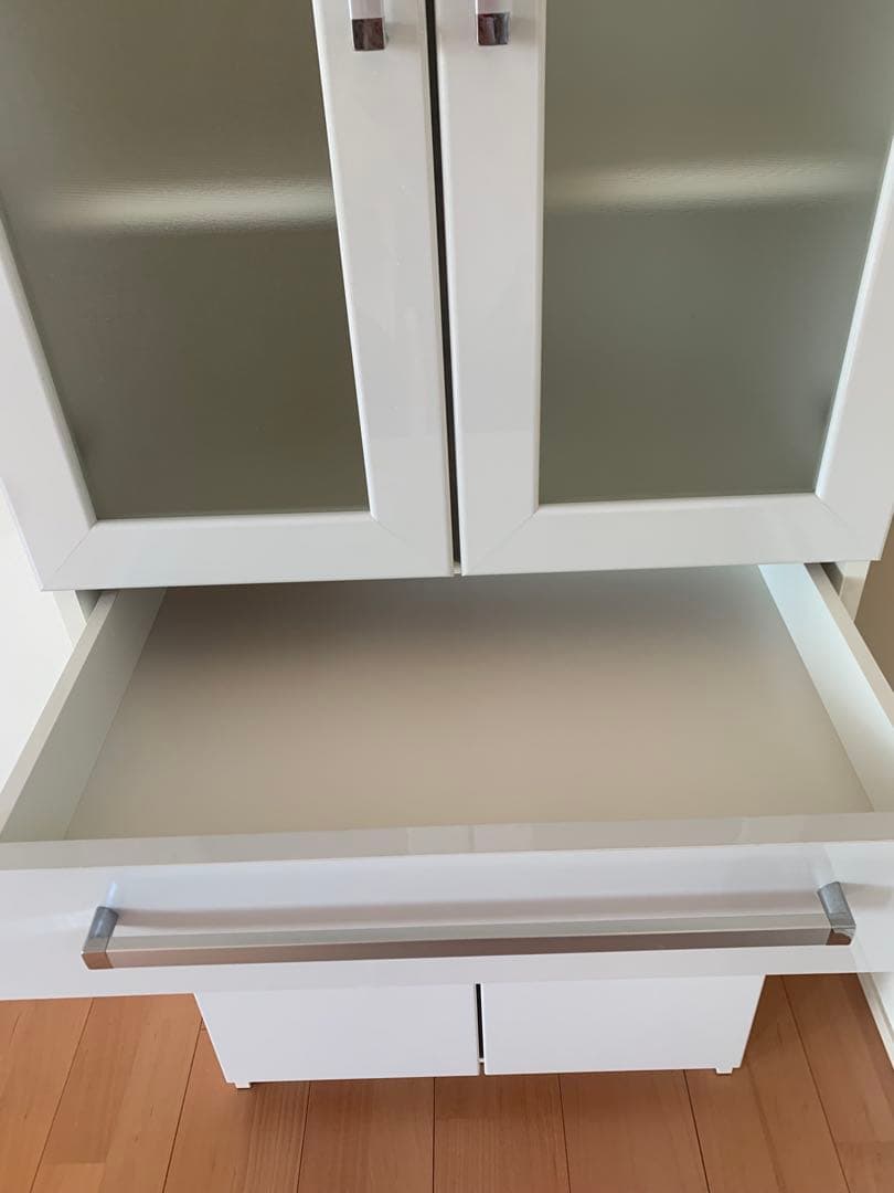 【シロクマくん】パモウナ　食器棚　YC-S600K プレーンホワイト